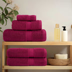 Asciugamani Premium SOLUND 10 pz Bordeaux 100x200 cm 600 g/m²