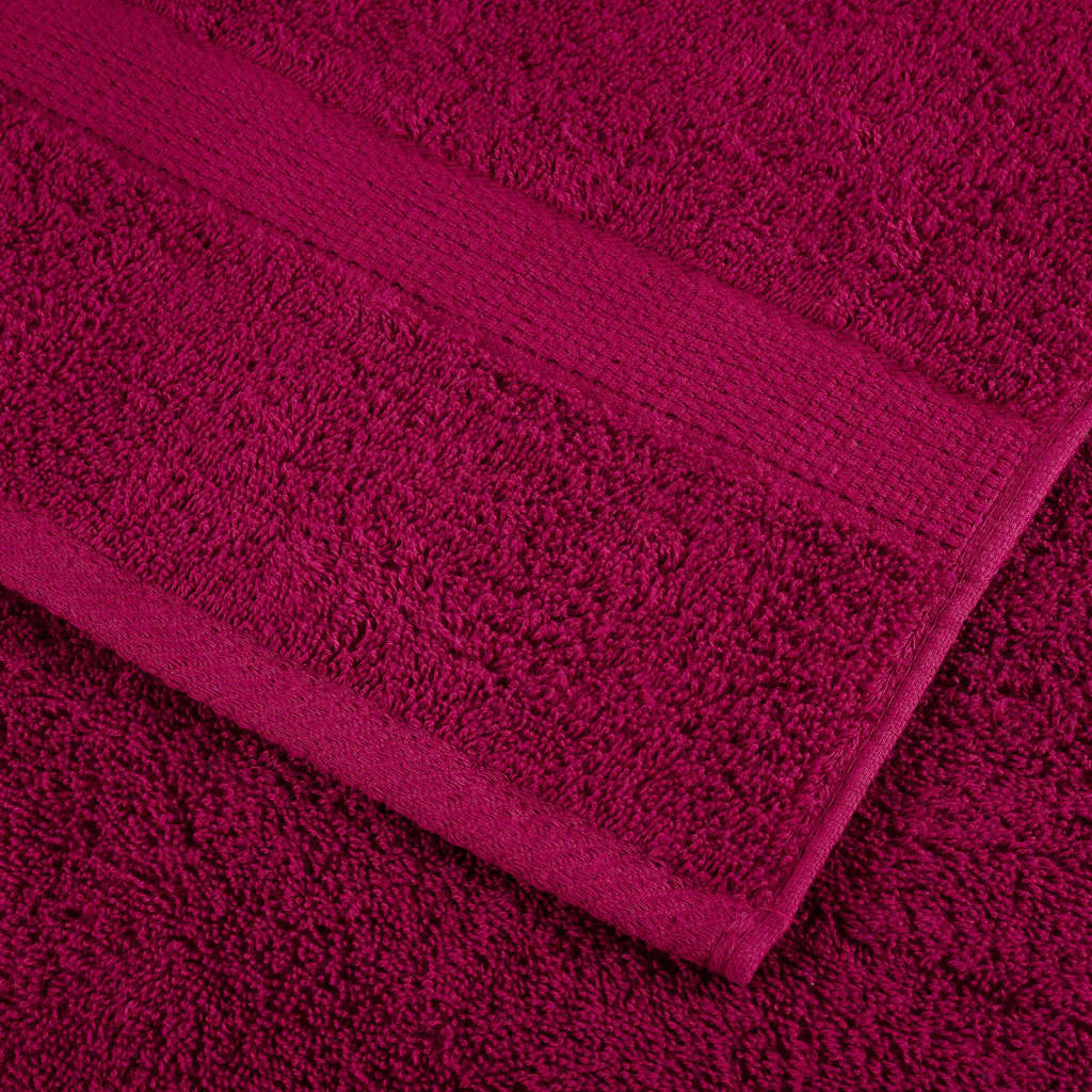 Asciugamani Premium SOLUND 10 pz Bordeaux 100x200 cm 600 g/m²