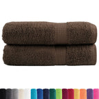 Asciugamani Premium SOLUND 2 pz Marrone 50x100 cm 600 g/m²