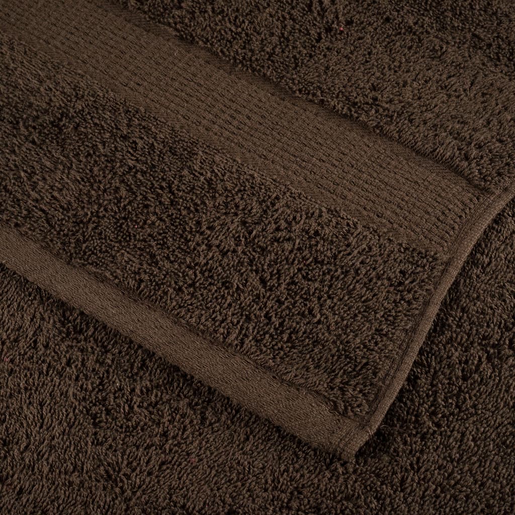 Asciugamani Premium SOLUND 2 pz Marrone 50x100 cm 600 g/m²