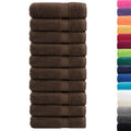 Asciugamani da Doccia Premium SOLUND 10 Pezzi Marrone 70x140 cm 600 g/m²