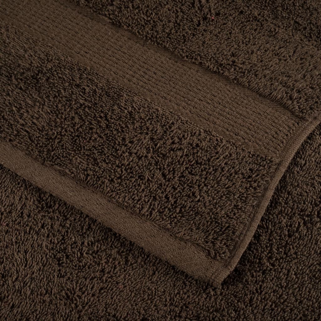 Asciugamani da Doccia Premium SOLUND 10 Pezzi Marrone 70x140 cm 600 g/m²