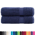Asciugamani Premium in Cotone Blu Navy 50x100 cm 600 g/m² - Set 2 Pezzi