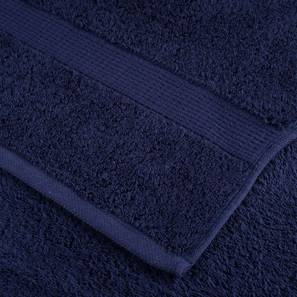 Asciugamani Premium in Cotone Blu Navy 50x100 cm 600 g/m² - Set 2 Pezzi