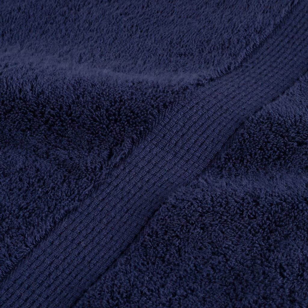 Asciugamani Premium in Cotone Blu Navy 50x100 cm 600 g/m² - Set 2 Pezzi