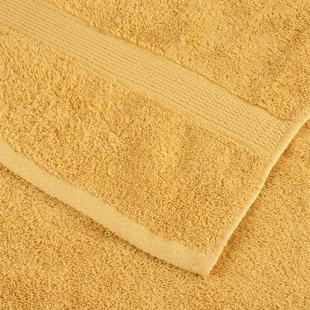 Asciugamani per Ospiti Premium SOLUND 2 pz Oro 30x50 cm 600 g/m²