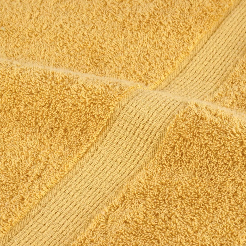 Asciugamani per Ospiti Premium SOLUND 2 pz Oro 30x50 cm 600 g/m²