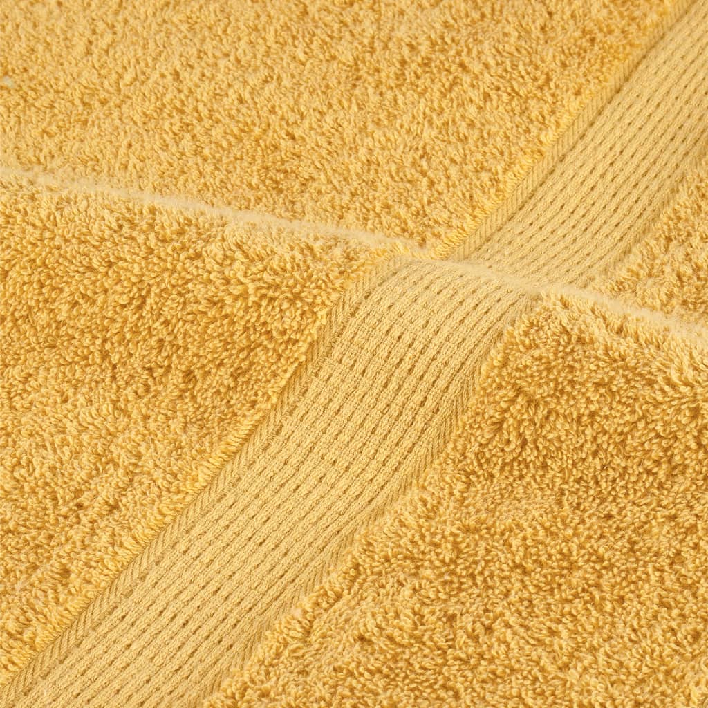Asciugamani Premium SOLUND 10 pz Oro 50x100 cm 600 g/m²