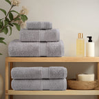 Asciugamani Premium SOLUND 4 pz Grigio 30x30 cm 600 g/m²