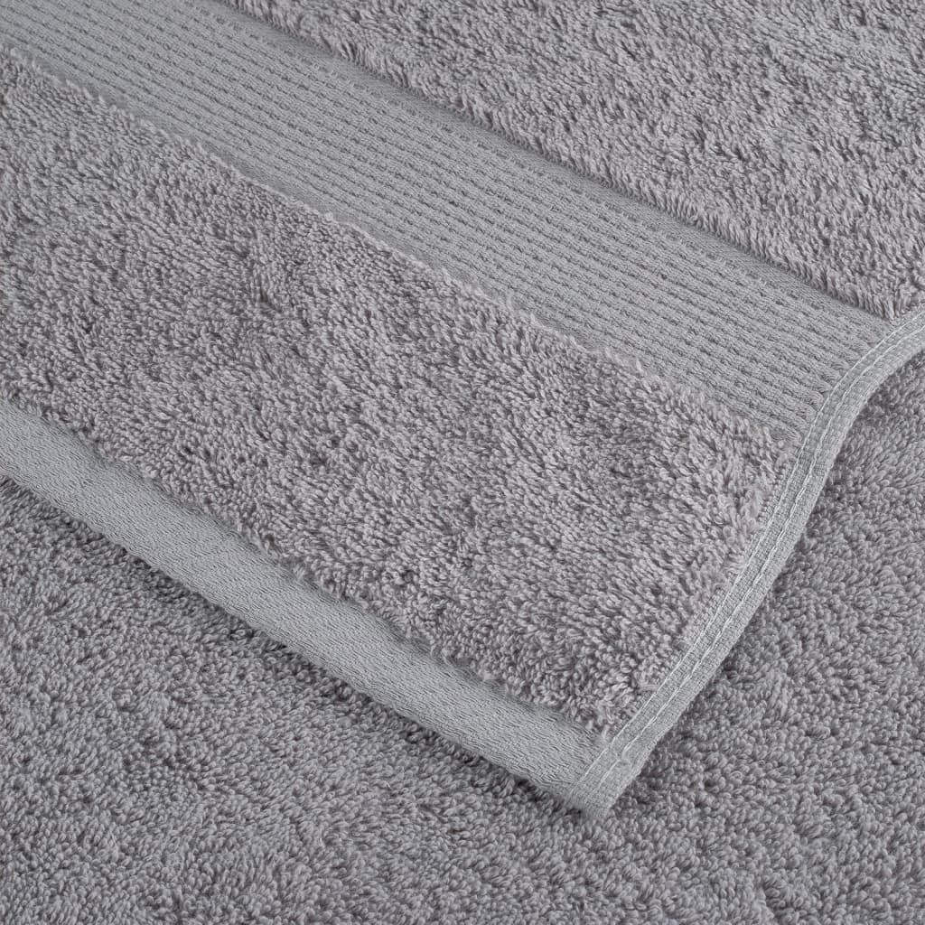 Asciugamani Premium SOLUND 4 pz Grigio 30x30 cm 600 g/m²