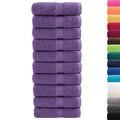 Asciugamani Premium SOLUND 10 pz Viola 30x30 cm 600 g/m²