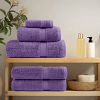 Asciugamani Premium SOLUND 10 pz Viola 30x30 cm 600 g/m²
