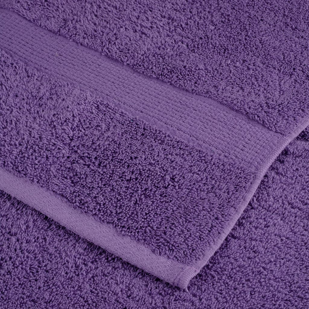 Asciugamani Premium SOLUND 10 pz Viola 30x30 cm 600 g/m²