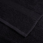 Asciugamani Premium 4 pz Nero 30x30 cm 600 g/m² Cotone