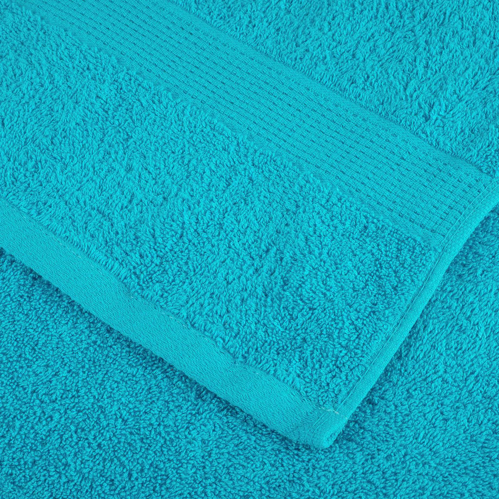Asciugamani Ospiti SOLUND 4 pz Turchesi 30x50 cm 600 g/m²