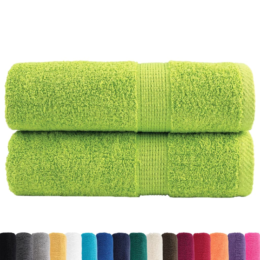 Asciugamani per Ospiti SOLUND 2 Pezzi Verde 30x50 cm 600 gsm