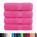 Asciugamani Premium SOLUND 4 pz Rosa 30x30 cm 600 g/m²