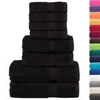 Set ASciugamani SOLUND 8 pz Neri 600 gsm