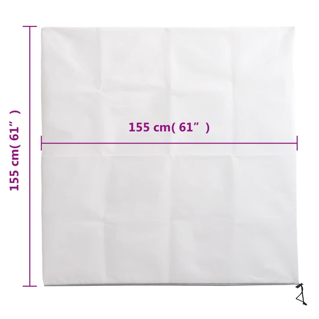 Coperture con Cerniera per Piante 2pz 70 g/m² 1,55x1,55 m