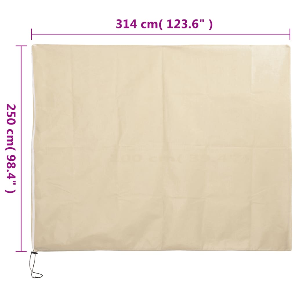Copertura con Cerniera per Piante 70 g/m² 3,14x2,5 m