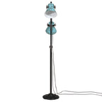 Lampada da Terra 25 W Blu Anticato 25x25x90/140 cm E27