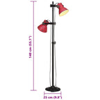 Lampada da Terra 25 W Rosso Anticato 25x25x90/140 cm E27