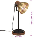 Lampada a Scrivania 25 W Ottone Anticato 17x17x50 cm E27