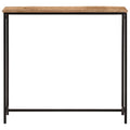 Tavolo Consolle 80x30x74 cm in Legno Massello di Mango e Ferro