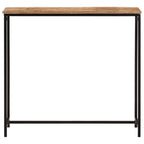 Tavolo Consolle 80x30x74 cm in Legno Massello di Mango e Ferro
