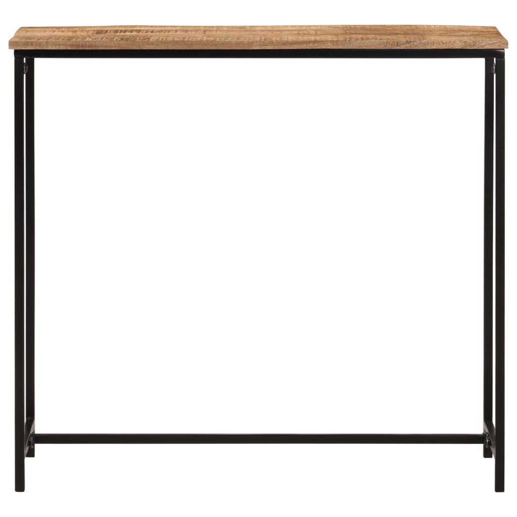Tavolo Consolle 80x30x74 cm in Legno Massello di Mango e Ferro