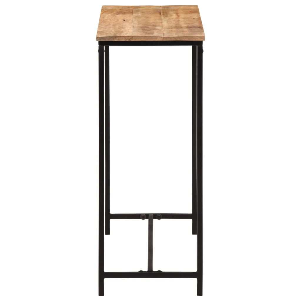 Tavolo Consolle 80x30x74 cm in Legno Massello di Mango e Ferro