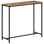 Tavolo Consolle 80x30x74 cm in Legno Massello di Mango e Ferro