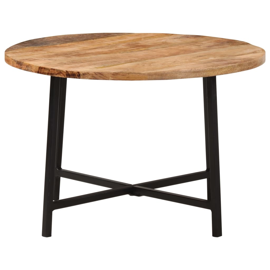 Tavolino da Salotto 54x54x35 cm Legno Massello Mango e Ferro