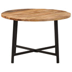 Tavolino da Salotto 54x54x35 cm Legno Massello Mango e Ferro