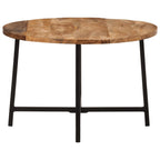 Tavolino da Salotto 54x54x35 cm Legno Massello Mango e Ferro