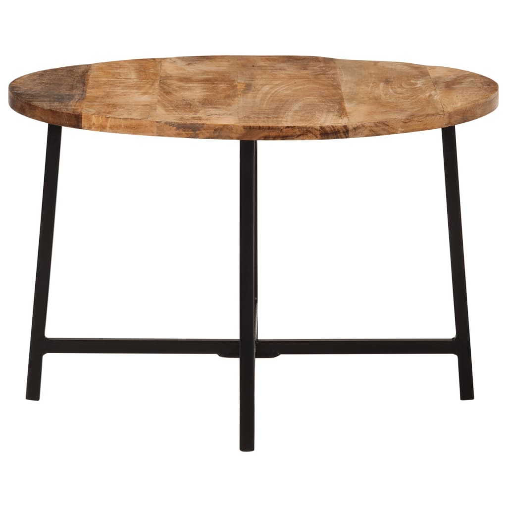 Tavolino da Salotto 54x54x35 cm Legno Massello Mango e Ferro