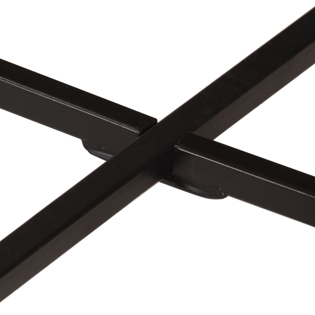 Tavolino da Salotto 54x54x35 cm Legno Massello Mango e Ferro