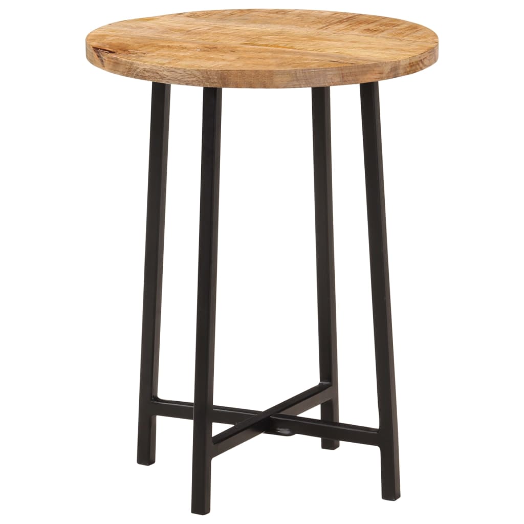 Tavolino da Salotto 35x35x45 cm Legno Massello Mango e Ferro