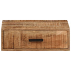 Comodino a Parete 40x30x13,5 cm in Legno Massello di Mango