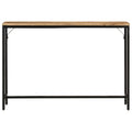 Tavolo Consolle 110x30x75cm Legno Massello Mango Grezzo e Ferro