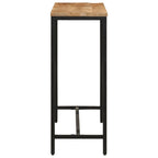 Tavolo Consolle 110x30x75cm Legno Massello Mango Grezzo e Ferro