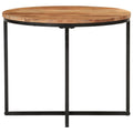 Tavolino Salotto 55x55x45cm in Legno Massello di Acacia e Ferro