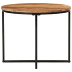 Tavolino Salotto 55x55x45cm in Legno Massello di Acacia e Ferro