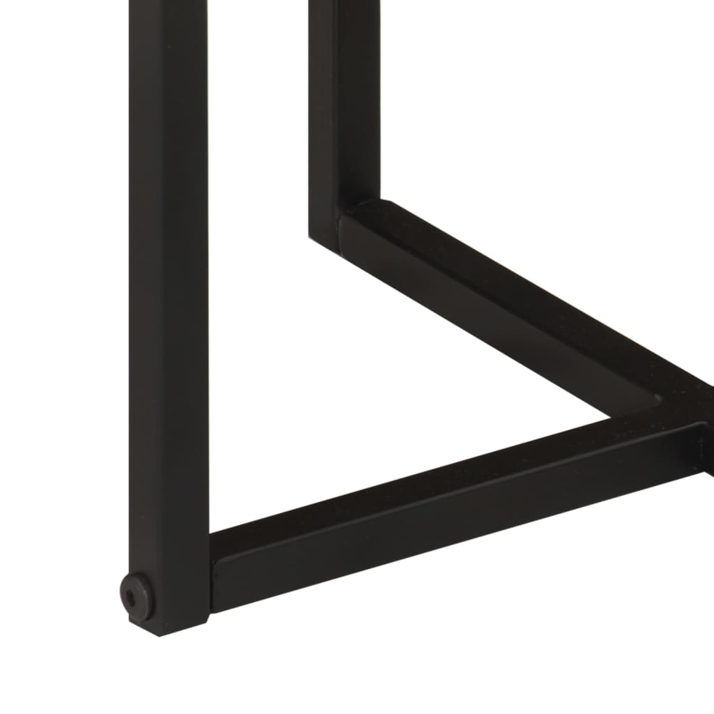 Tavolino Salotto 55x55x45cm in Legno Massello di Acacia e Ferro