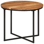 Tavolino Salotto 55x55x45cm in Legno Massello di Acacia e Ferro