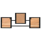 Appendiabiti a Parete 90x1x35 cm Legno Massello Acacia e Ferro
