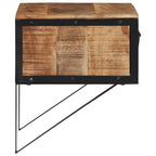Comodino 40x35x40 cm in Legno Massello di Mango