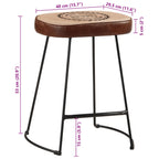 Sgabelli da Bar 2 pz Marrone Scuro 40x29,5x53 cm