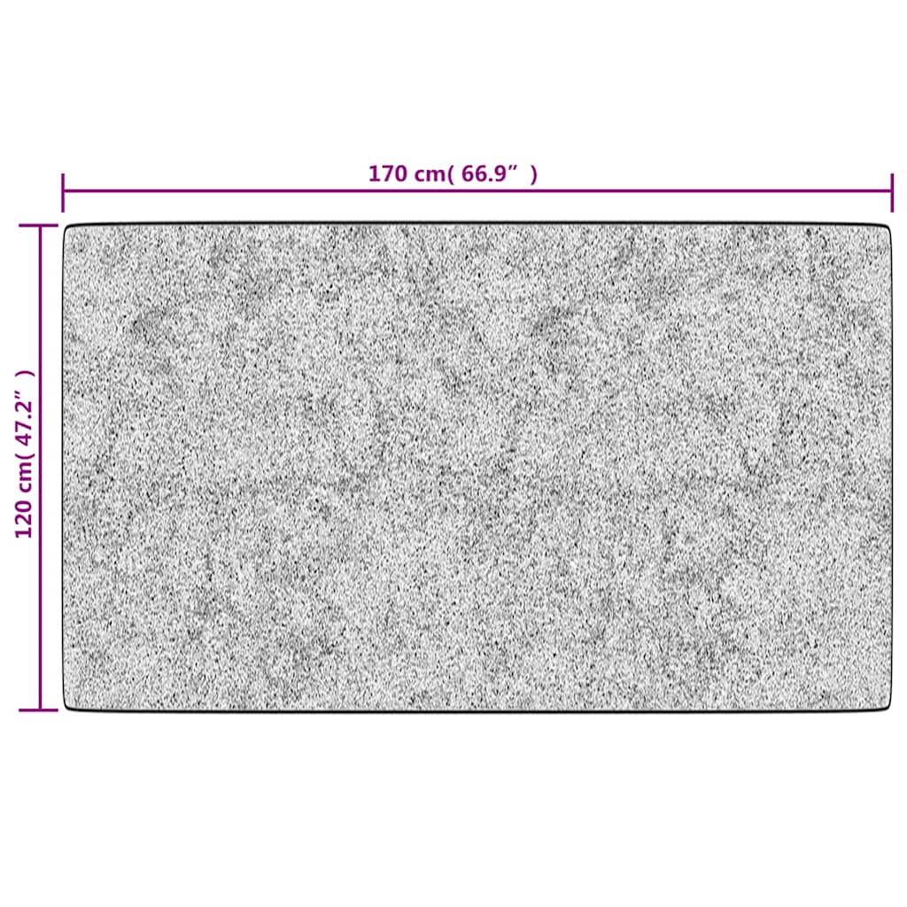 Tappeto Lavabile Nero e Bianco 120x170 cm