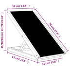Rampa per Cani Grigia 70x35 cm in Legno Massello di Abete